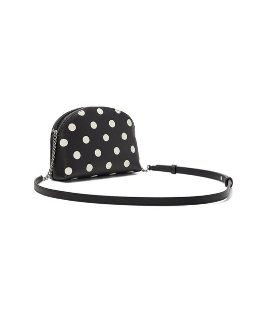 Morgan Sunshine Dot Printed PVC Double Zip Dome Crossbody