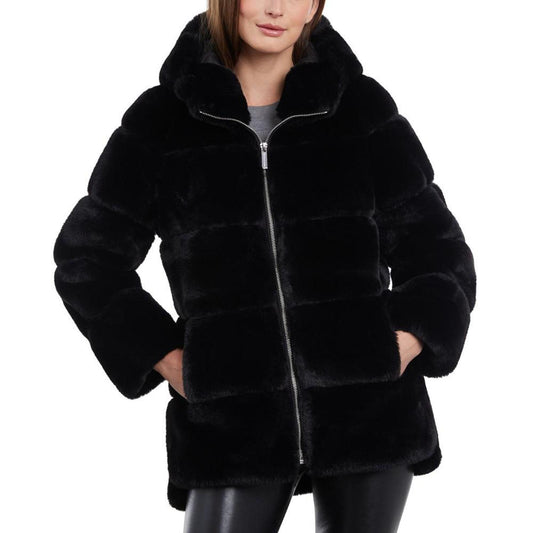 Women's Hooded Faux-Fur Coat