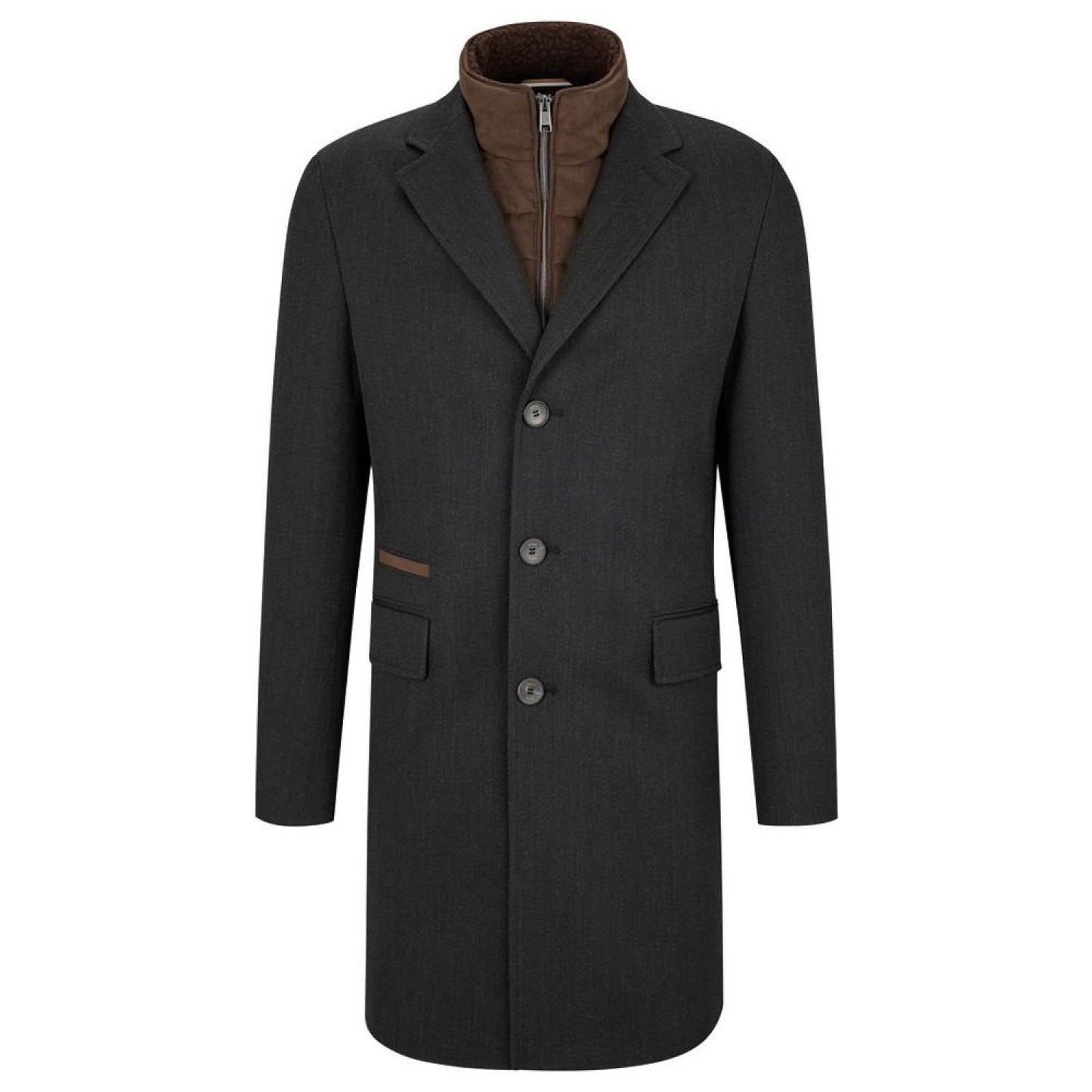 Men's Detachable Zip-Up Inner Slim-Fit Coat