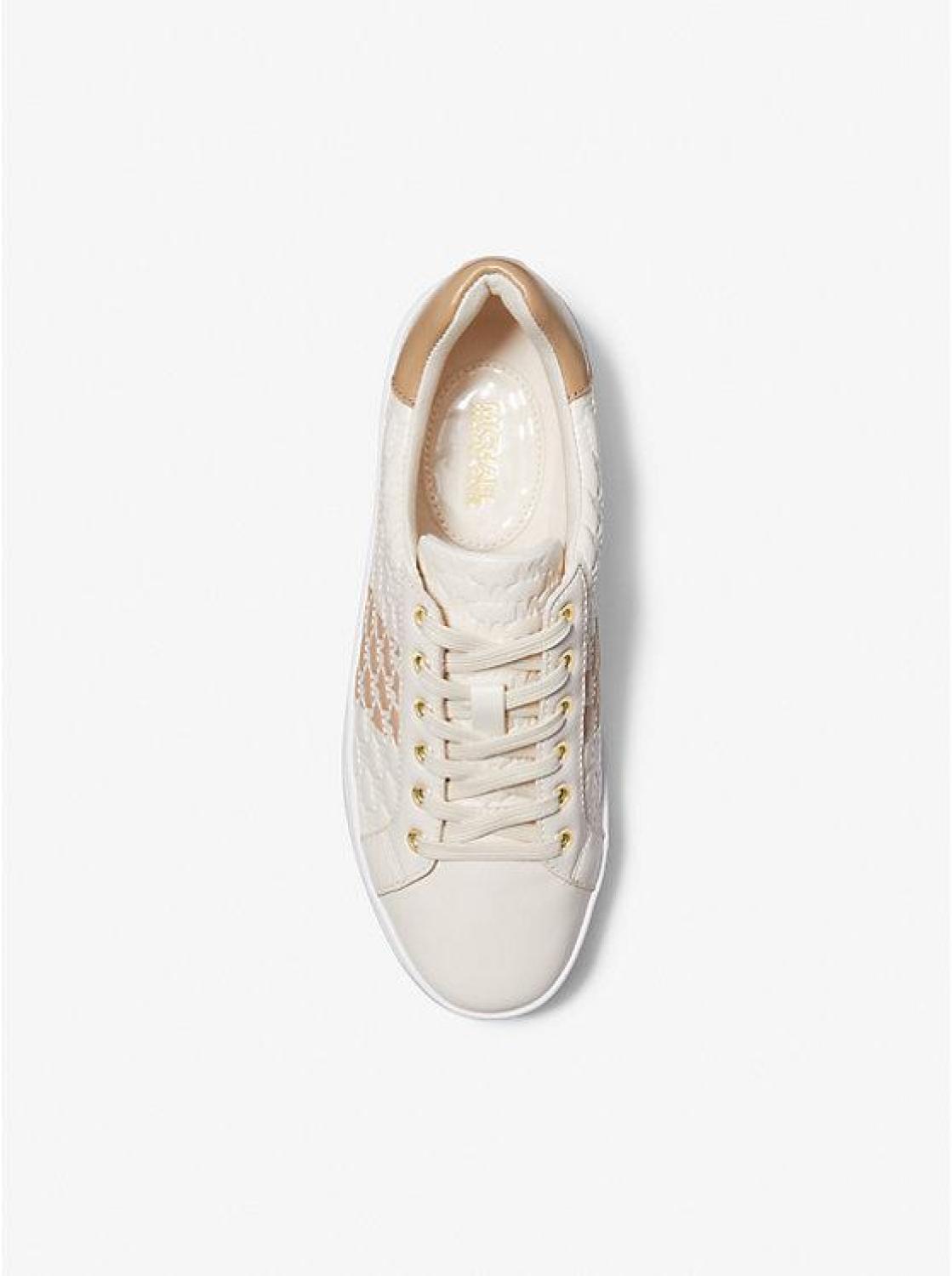 Poppy Logo Embossed Stripe Sneaker