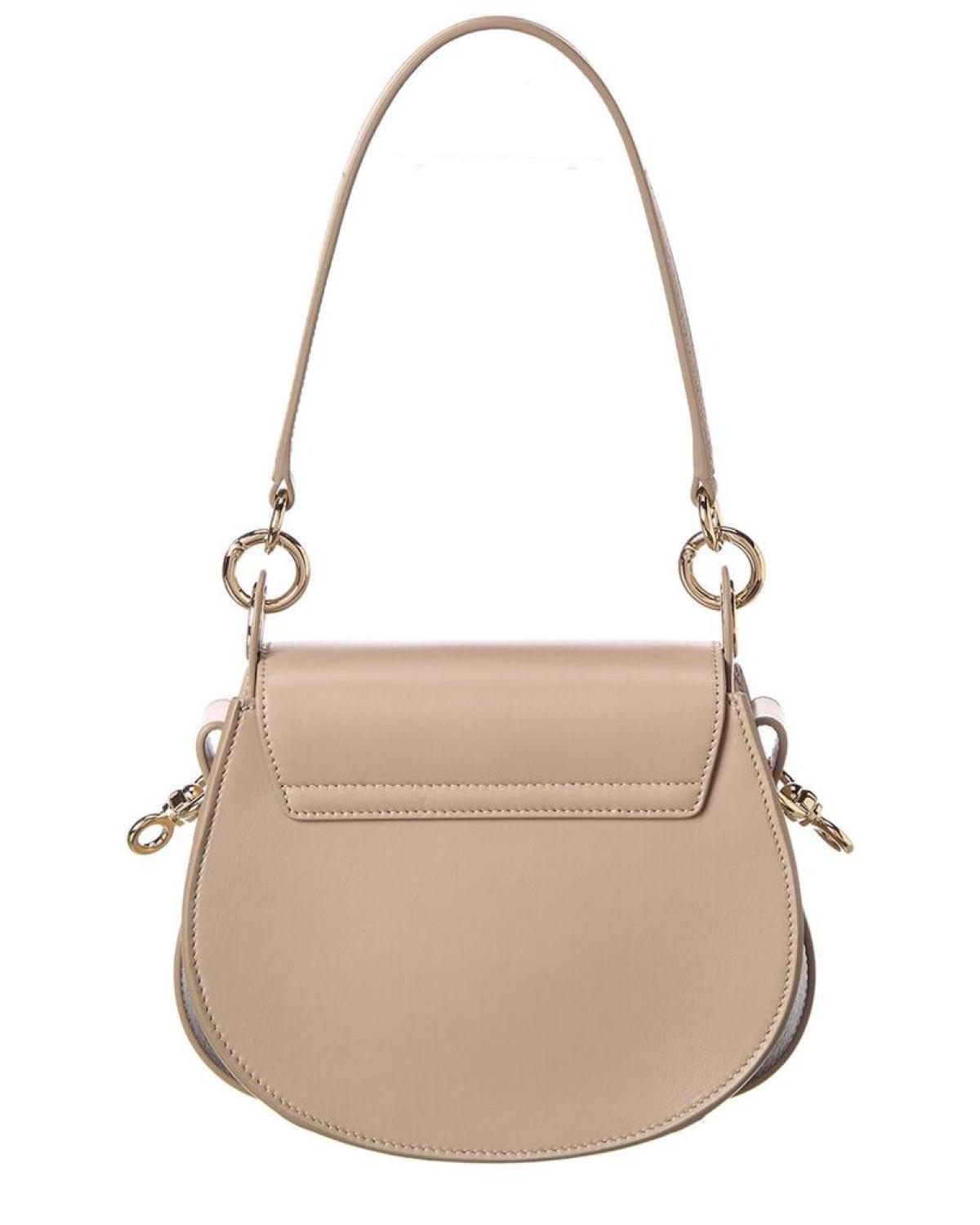 Chloe Tess Small Leather & Suede Shoulder Bag