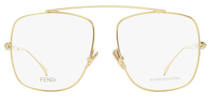 Fendi Women's Square Eyeglasses FF0445 J5G Gold 57mm