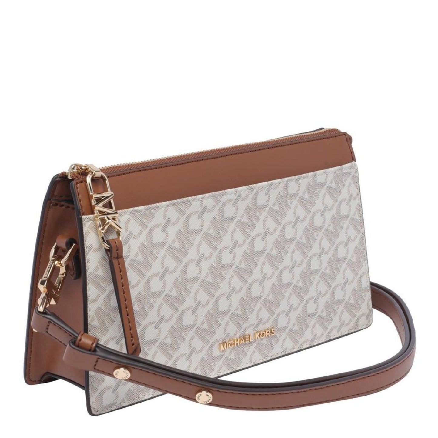 Michael Michael Kors Monogram Jacquard Zipped Crossbody Bag