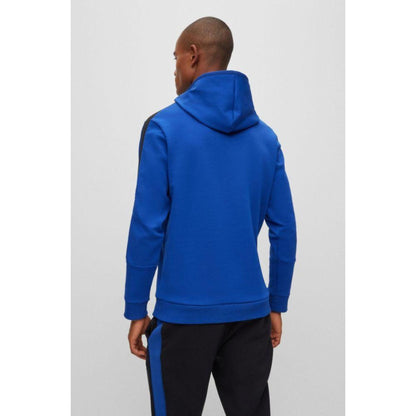 Cotton-blend regular-fit hoodie with tape trims