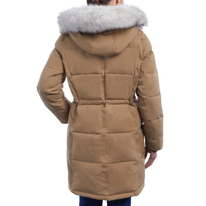 Women's Fleece-Collar Faux-Fur-Trim Hooded Puffer Coat