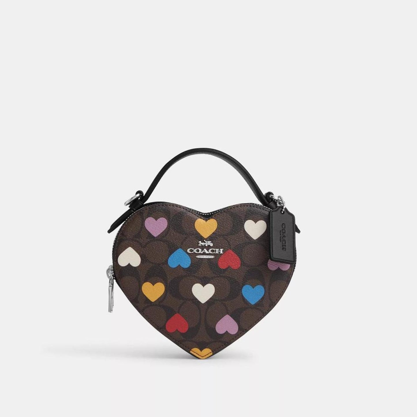 Coach Outlet Heart Crossbody In Signature Canvas With Heart Print