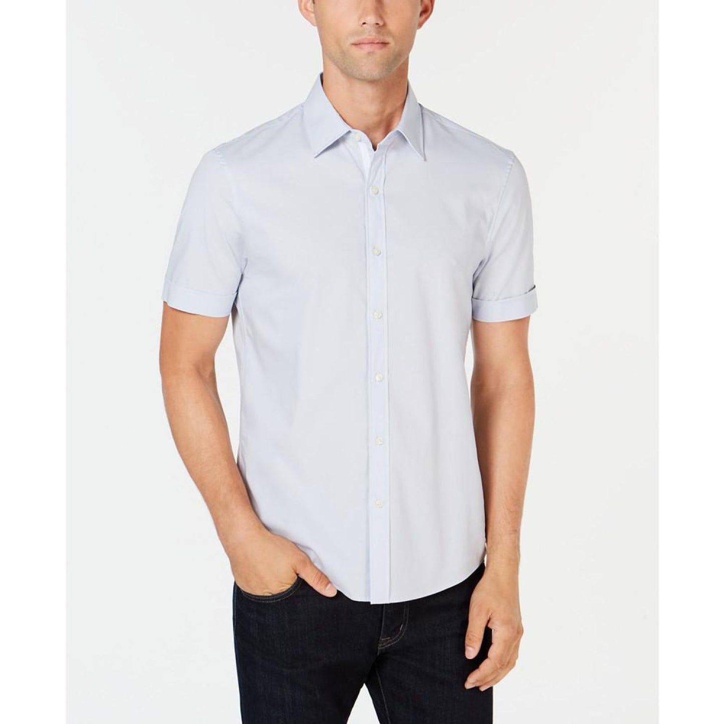 Men's Solid Stretch Shirt