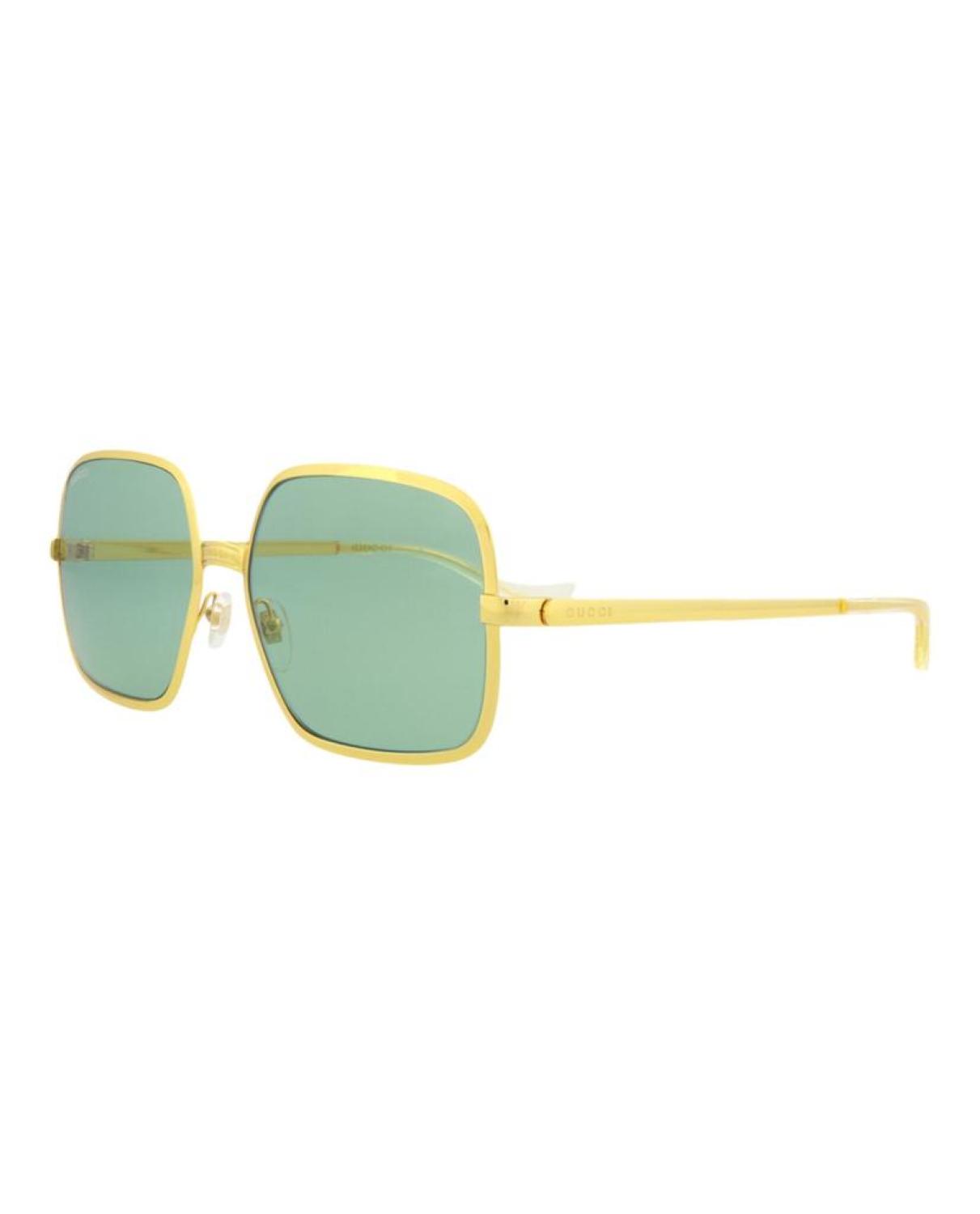 Square-Metal Frame Sunglasses