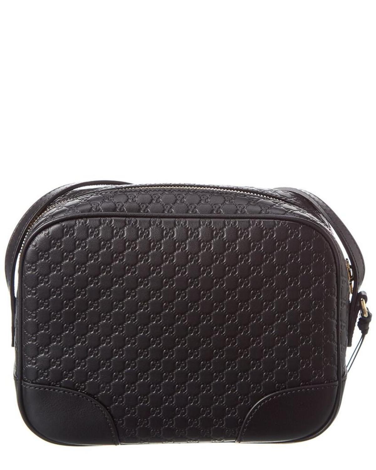 Gucci GG Leather Crossbody, Black