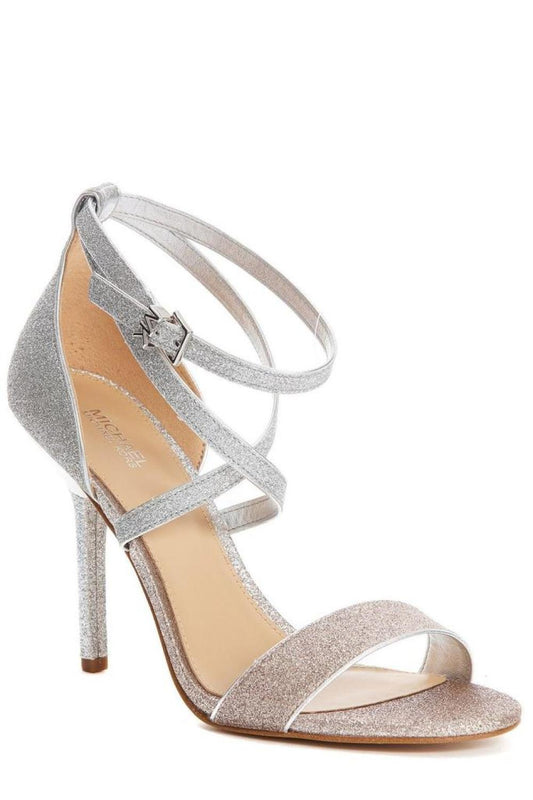 Michael Michael Kors Astrid Crossover Strap Glitter Sandals