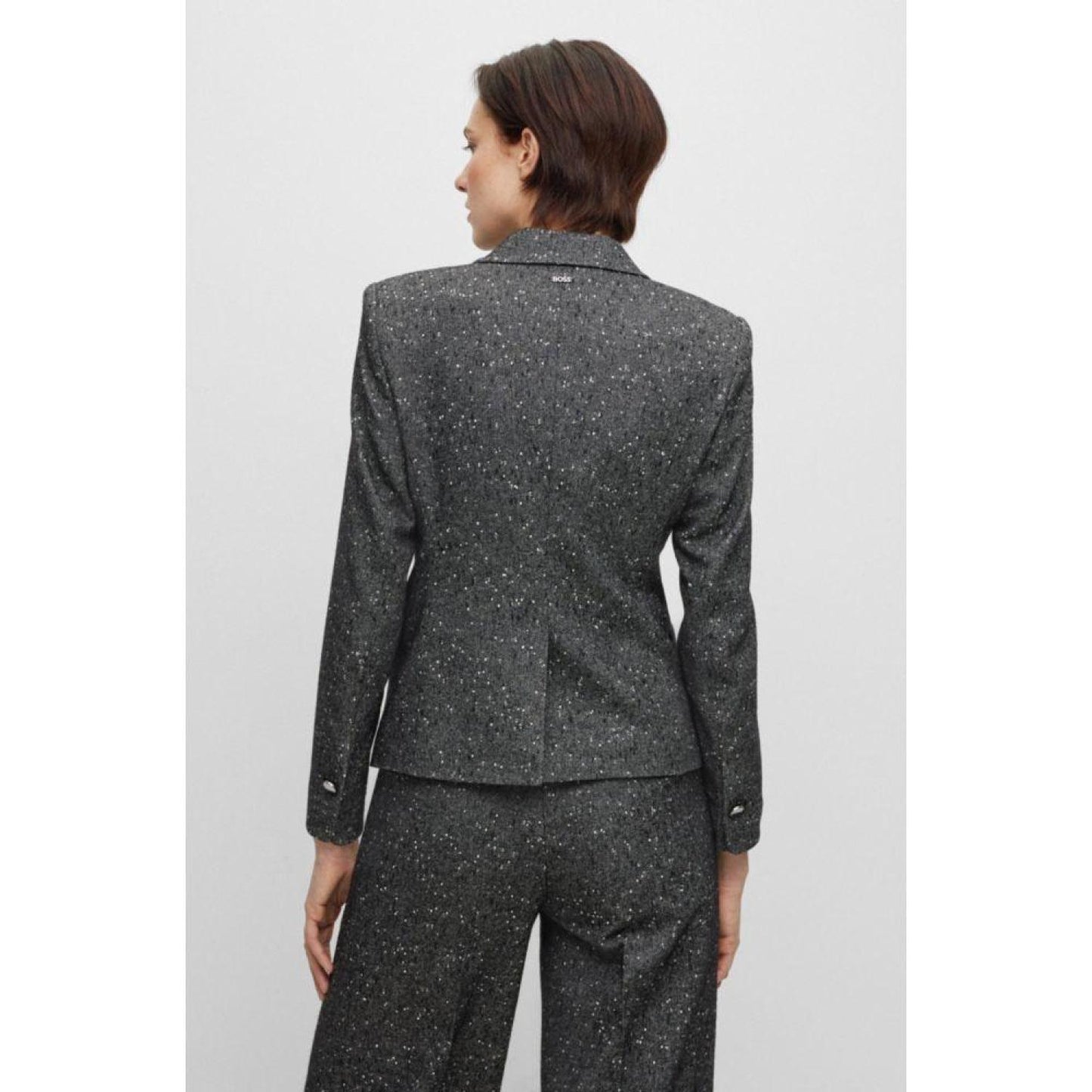 Slim-fit jacket in structured tweed