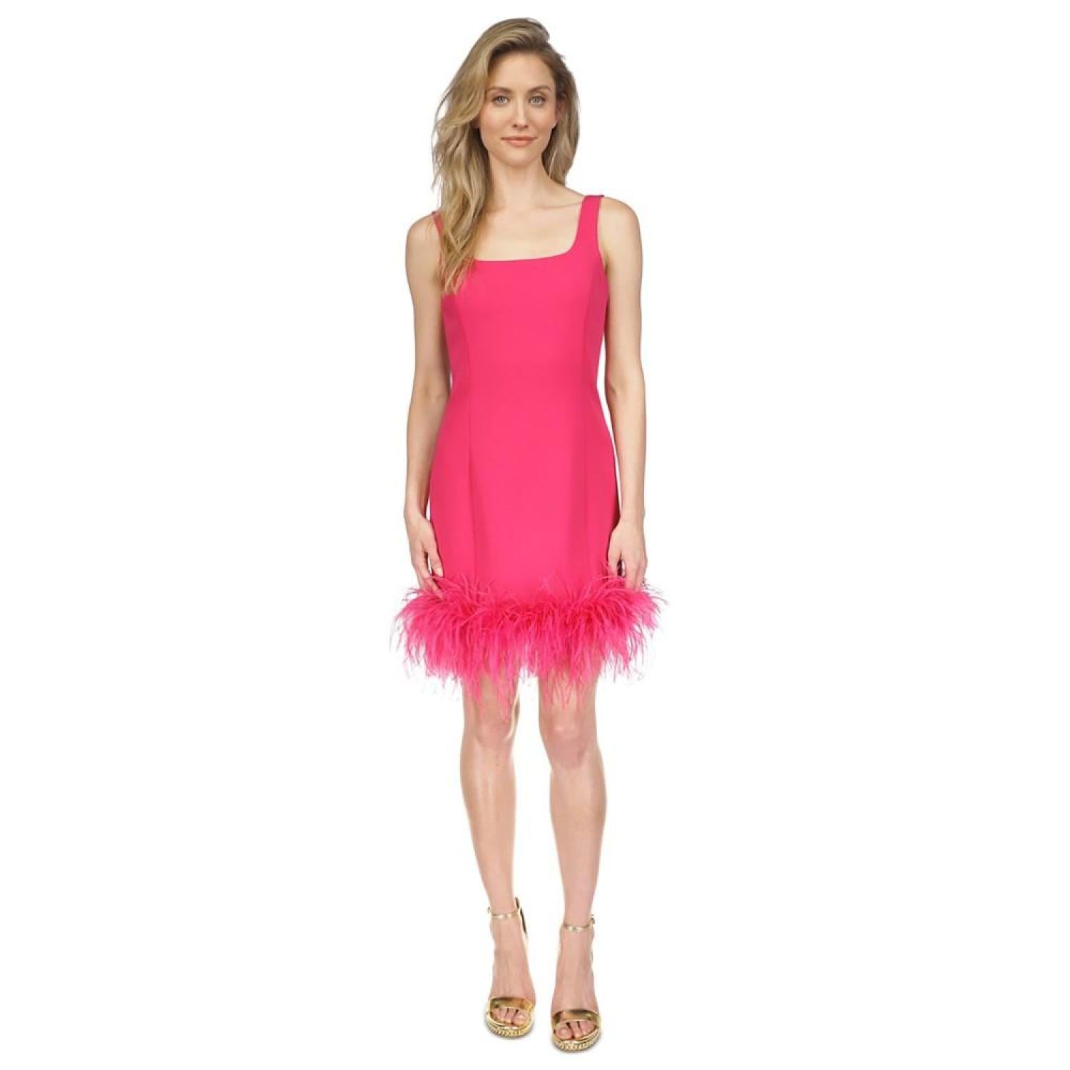 Michael kors feather dress hotsell