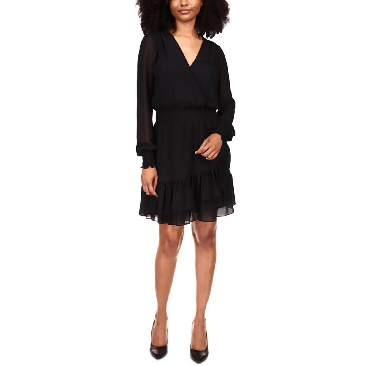 Ruffled Faux-Wrap Dress, Regular & Petite