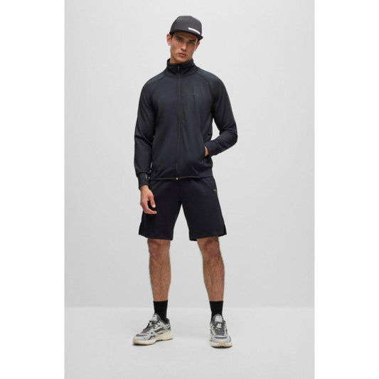 Zip-up sweatshirt in active-stretch fabric