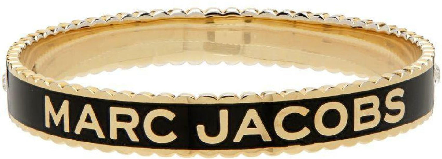 Gold & Black'The Medallion Large' Cuff Bracelet