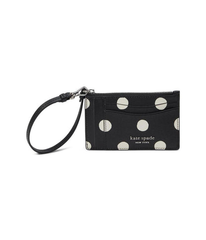 Morgan Sunshine Dot Printed PVC Coin Card Case Wristlet