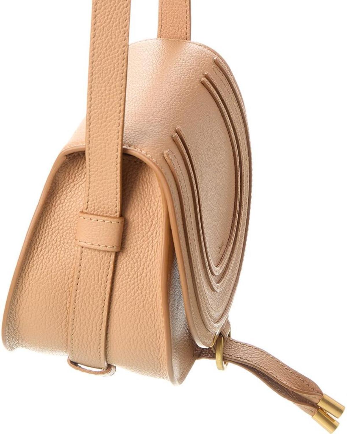 Chloé Marcie Small Leather Saddle Bag