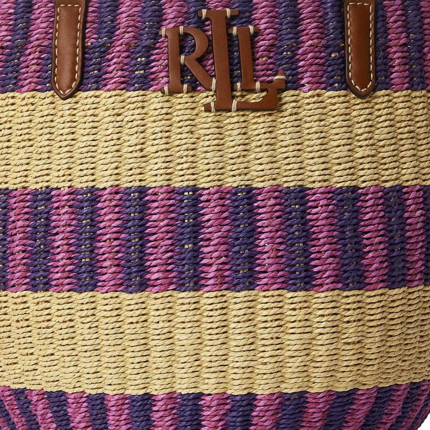 Striped Straw Medium Hartley Tote Bag