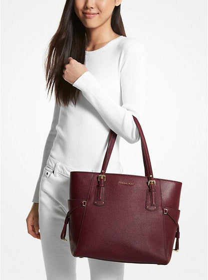 Voyager Small Pebbled Leather Tote Bag