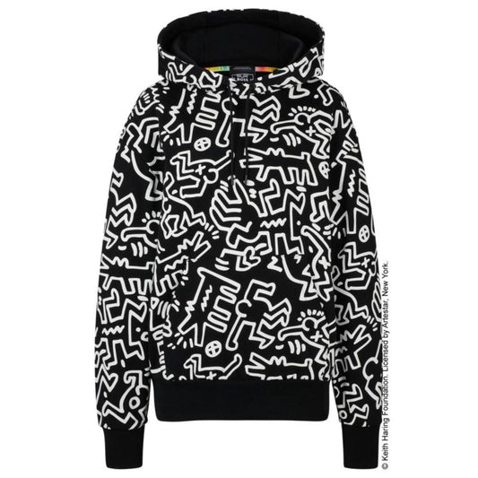 BOSS x Keith Haring gender-neutral cotton hoodie with special artwork