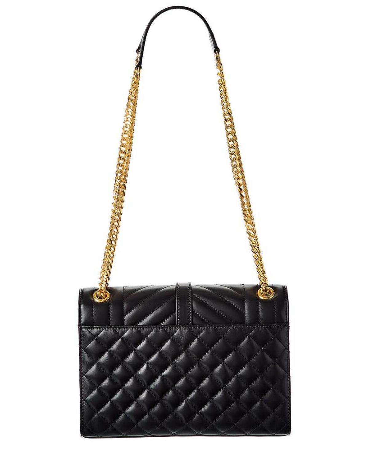 Saint Laurent Envelope Medium Leather Shoulder Bag