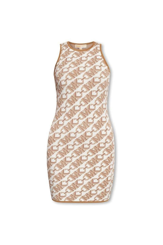 Michael Michael Kors Logo Jacquard Sleeveless Mini Dress