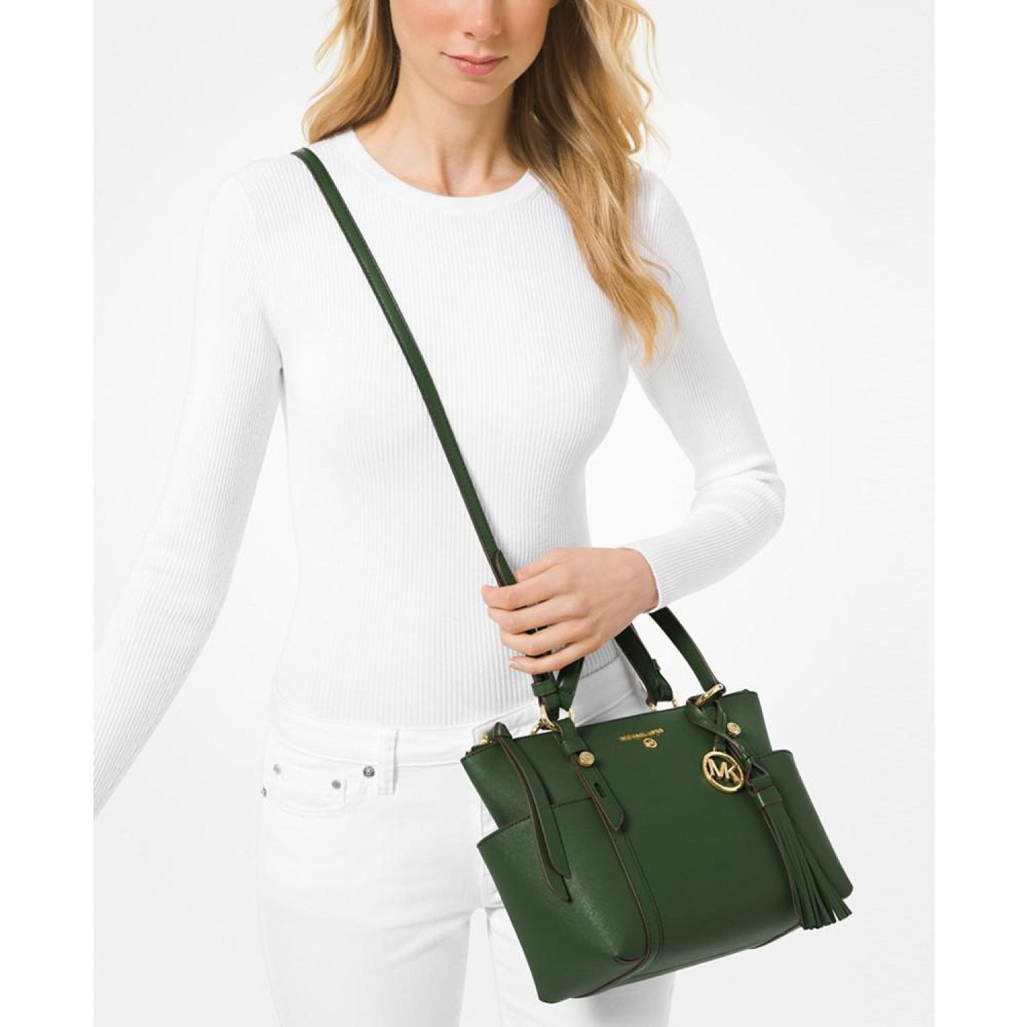 Sullivan Small Convertible Top Zip Leather Tote