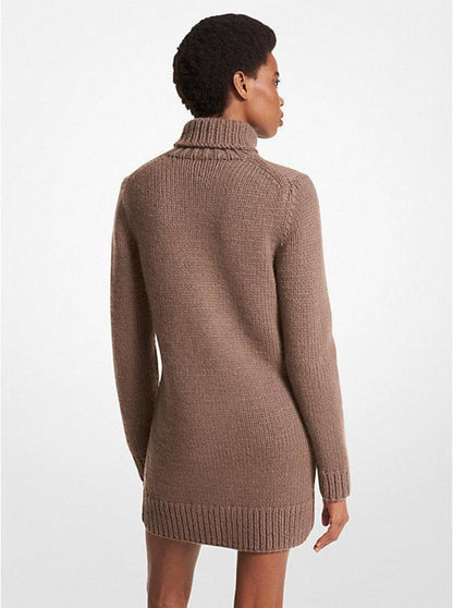 Corallina Cashmere Turtleneck Dress