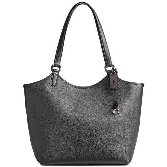 Metallic Pebble Leather Medium Day Tote