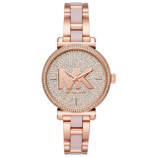 Women's Sofie Rose Gold-Tone Stainless Steel and Blush Acetate Bracelet Watch 36mm