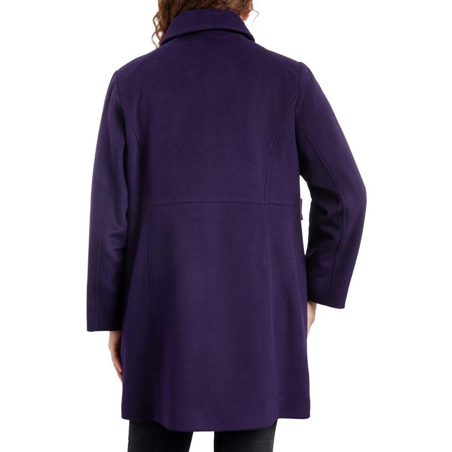 Women's Plus Size Club-Collar Zip-Front Coat