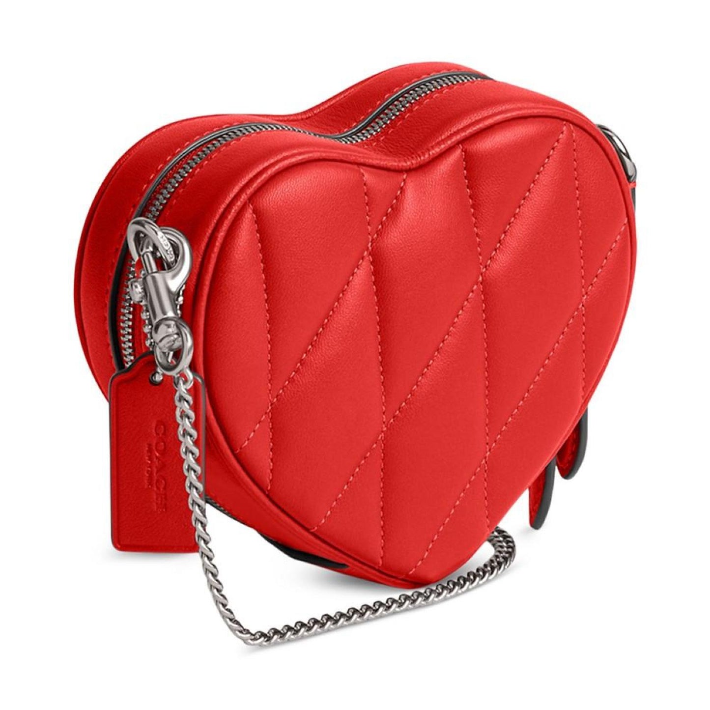 Quilted Leather Pillow Heart Crossbody 14