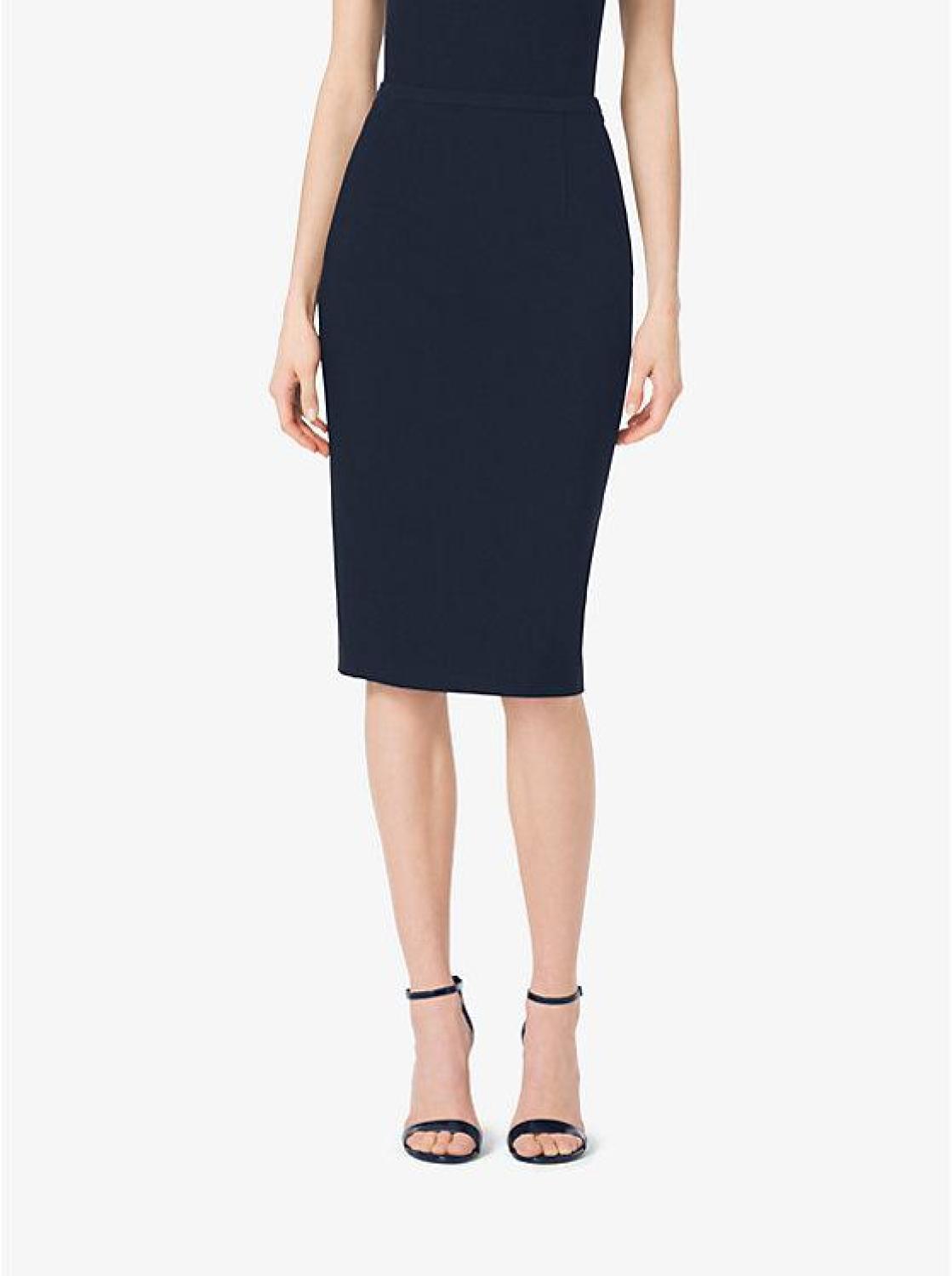 Stretch-Wool Gabardine Pencil Skirt