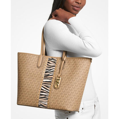 Logo Eliza Large Tiger East West Open Tote