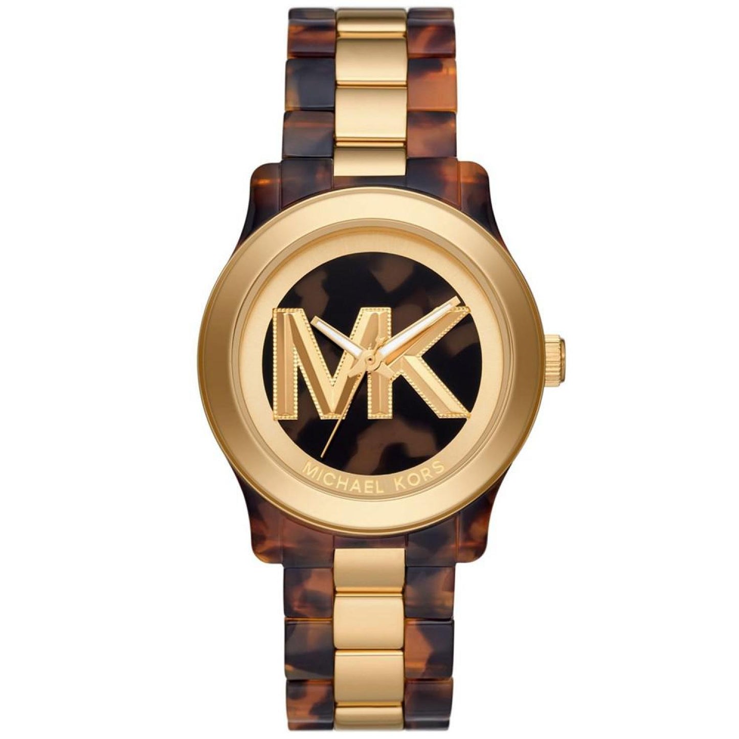 Women's Runway Quartz Three-Hand Brown Acetate and Gold-Tone Stainless Steel Watch 38mm