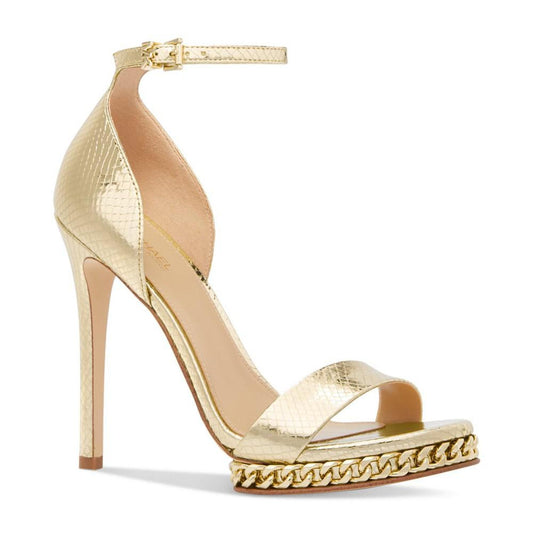 Jordyn Chain Embellished Ankle-Strap Dress Sandals