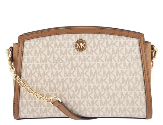 Michael Kors Logo Plaque Zipped Crossbody Bag