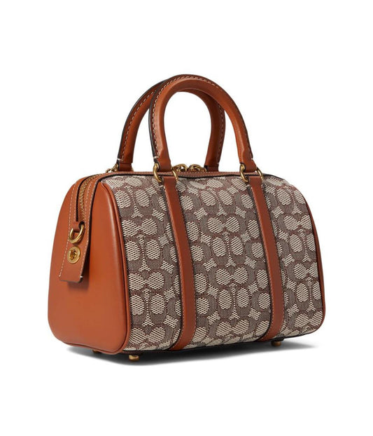 Signature Textile Jacquard Ruby Satchel 25