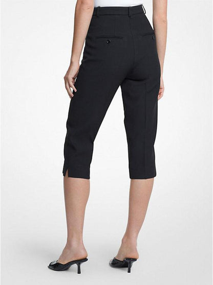 Double Crepe Sablé High-Waist Toreador Pants