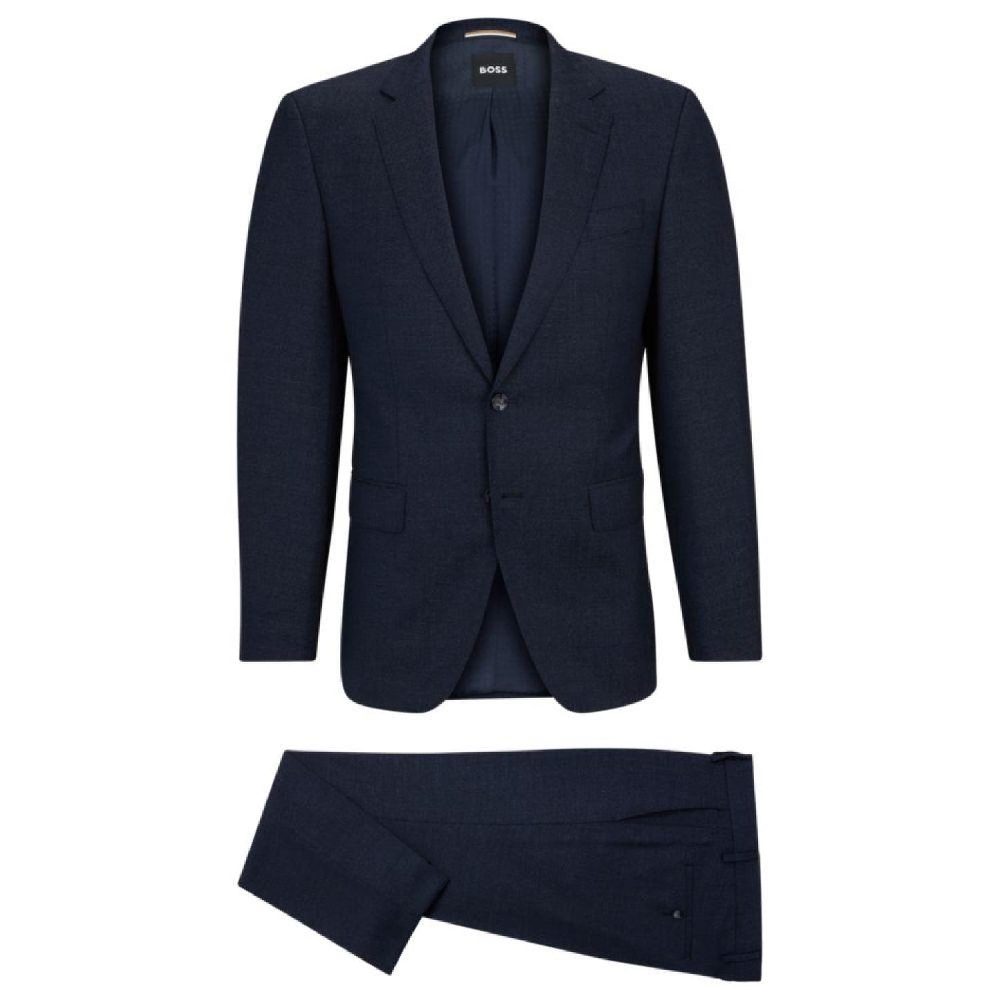 Slim-fit suit in virgin wool with signature lining