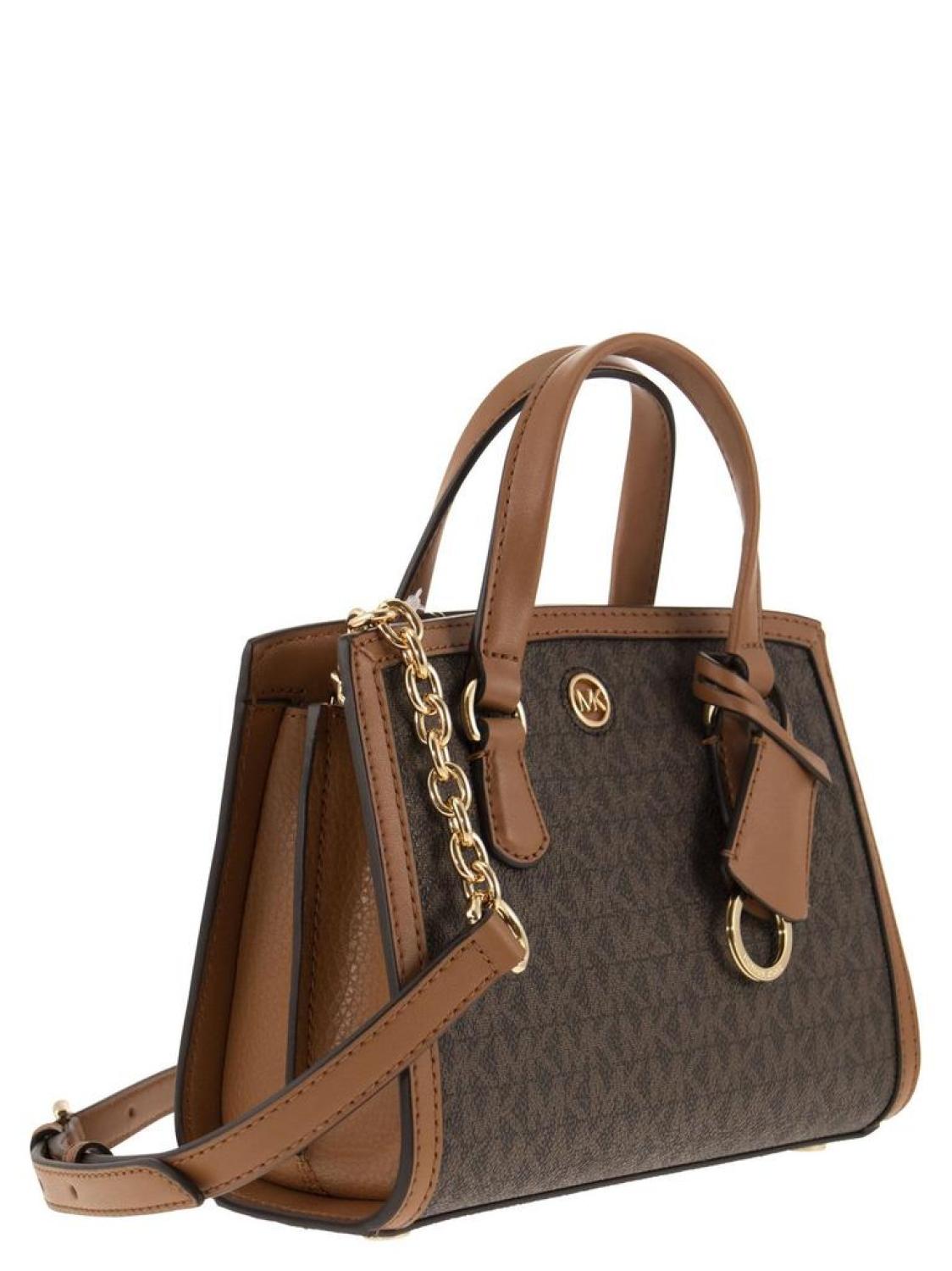 Michael Kors Logo Plaque Chain-Linked Tote Bag