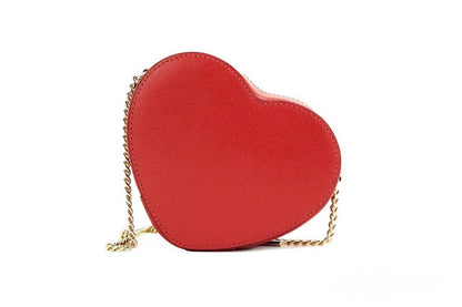 Kate Spade Love Shack Candied Cherry Mini Leather Chain Heart Crossbody Women's Handbag