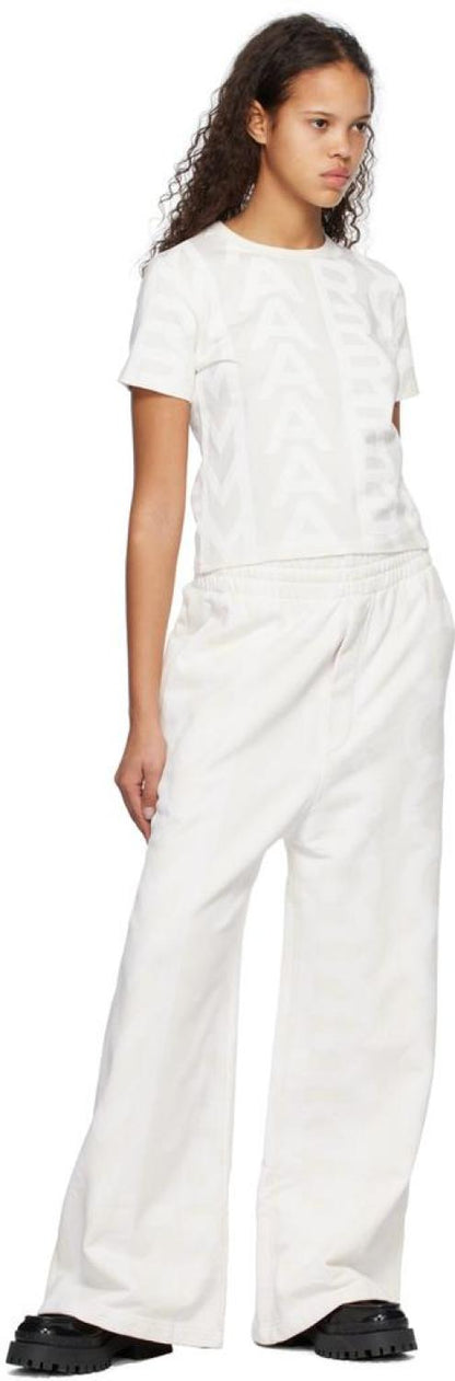 White 'The Monogram' Lounge Pants