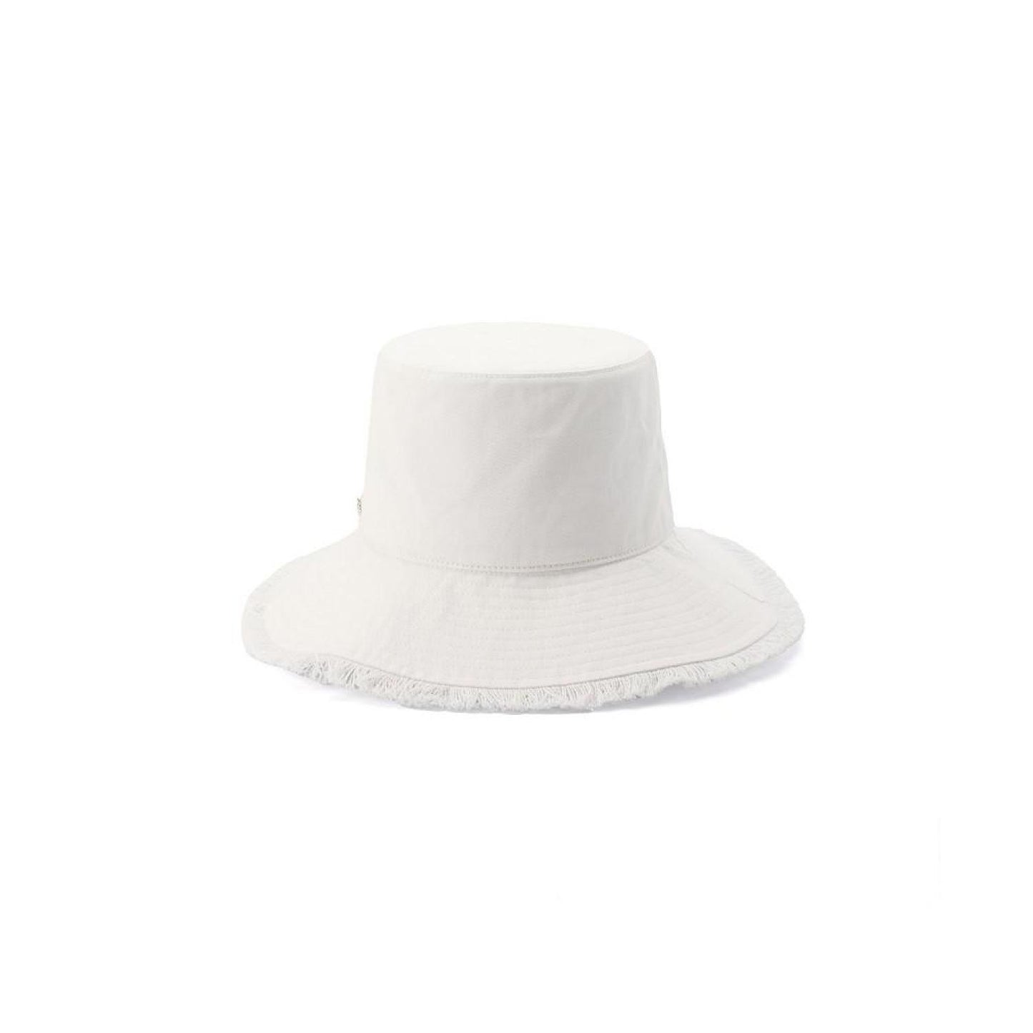 Women's Long Brim Bucket Hat with Fringe