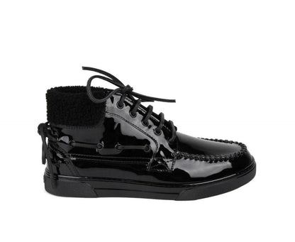 Saint Laurent Men's Patent Leather Hi Top Sneakers