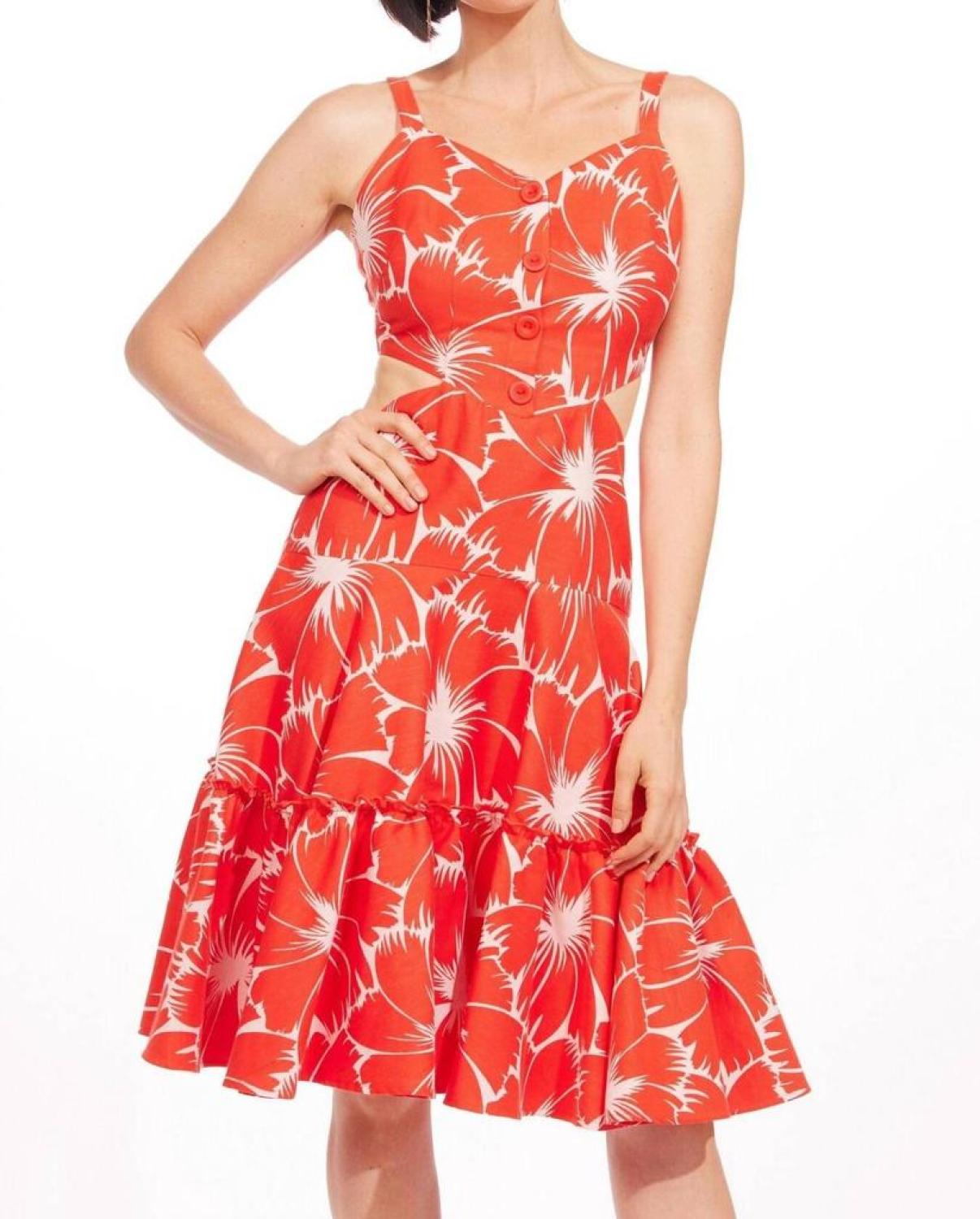 Monte Cristo Dress in Scarlet Bloom