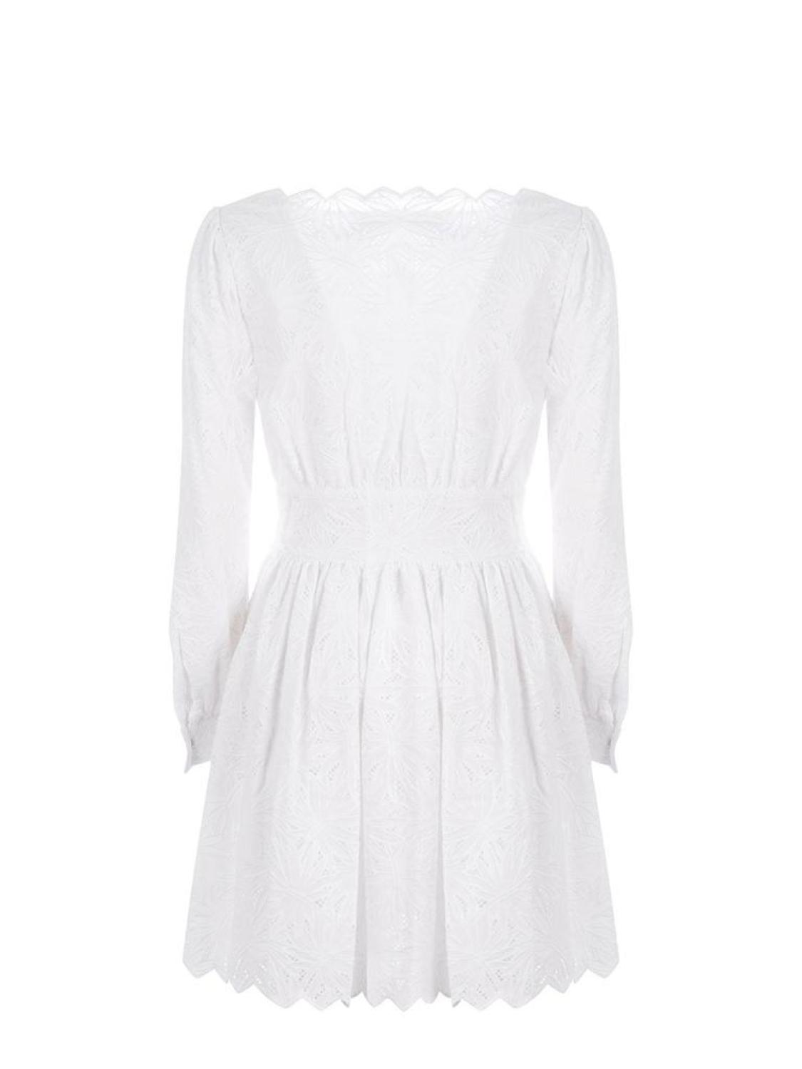 Michael Michael Kors Palm Eyelet V-Neck Dress