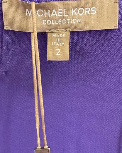 Michael Kors Sleeveless Shift Dress in Purple Wool