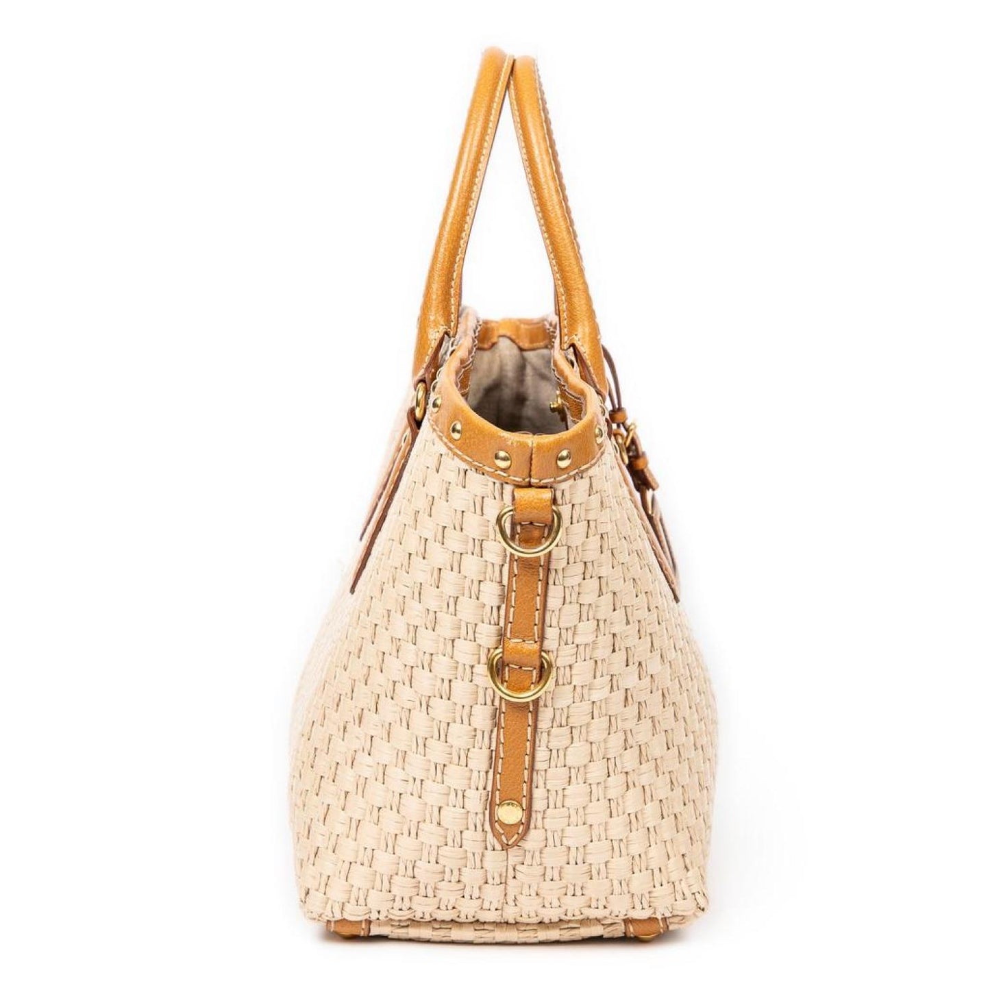 Studded Convertible Basket Tote