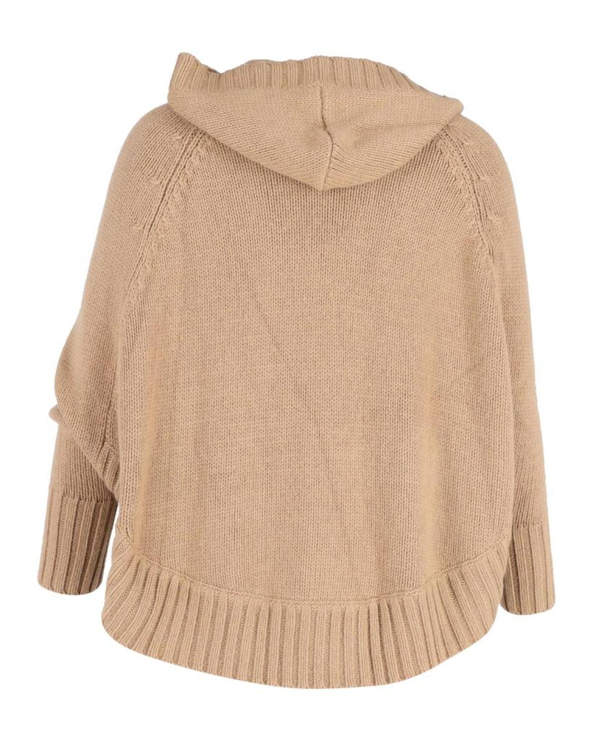 Michael Kors Toggle Poncho in Brown Nylon